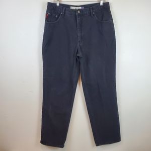 90s VTG Bugle Boy 750 Relaxed Straight Black Denim Jeans Size 34x30 Mens Cotton